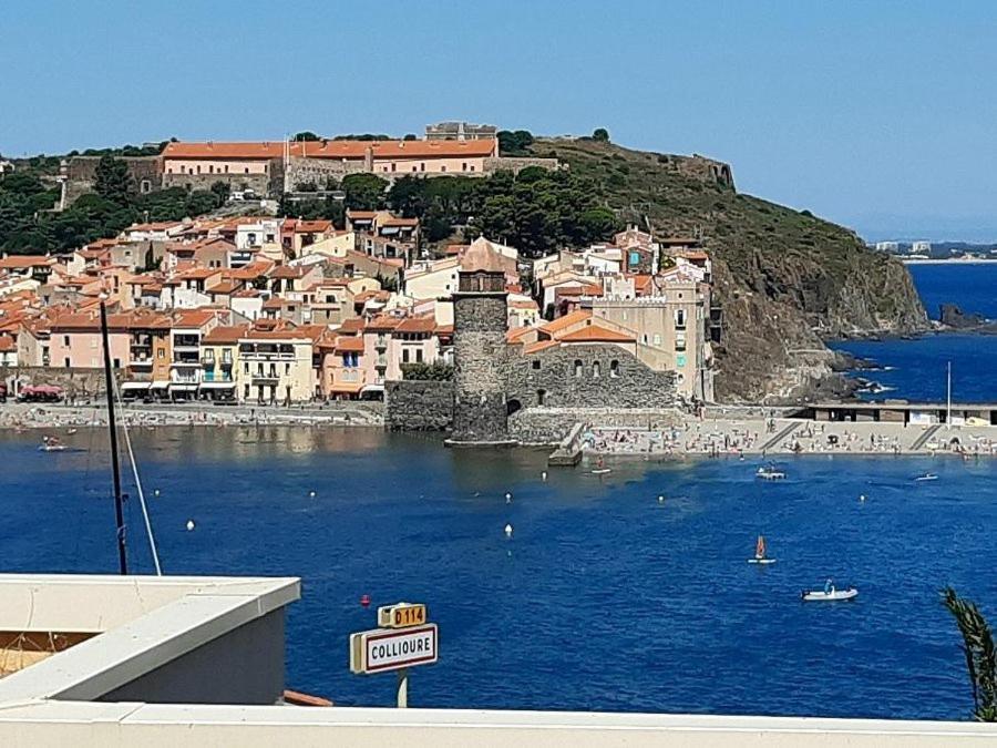 Vue Imprenable - Piscine - Parking privé - terrasse - Collioure Appartamento Esterno foto
