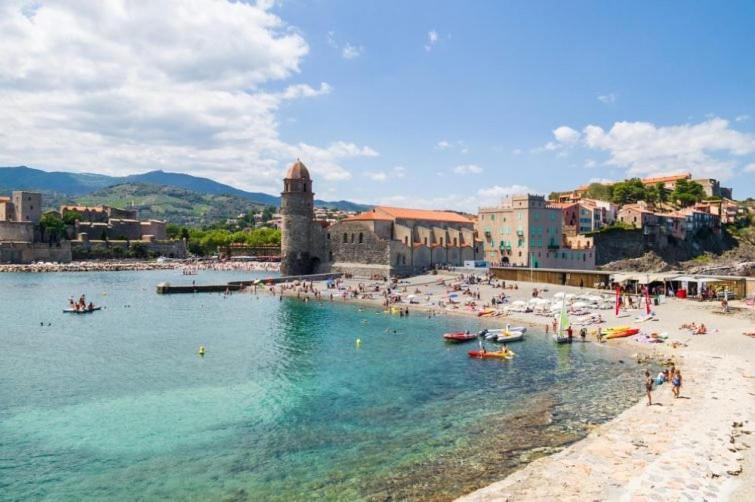 Vue Imprenable - Piscine - Parking privé - terrasse - Collioure Appartamento Esterno foto